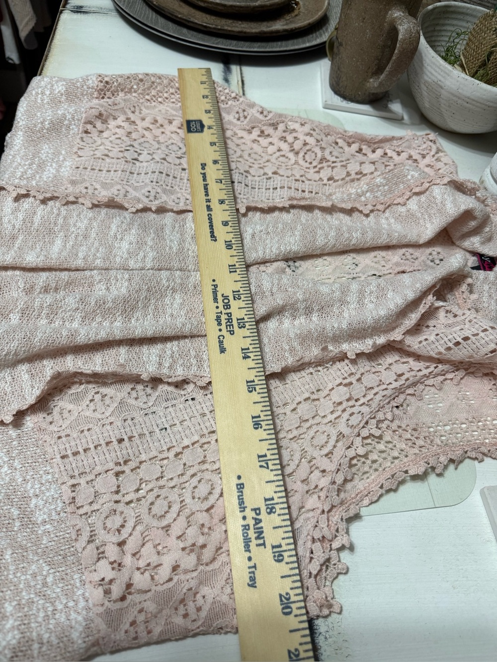 Say What? Light Pink Crochet Open Cardigan - Picture 5 of 5